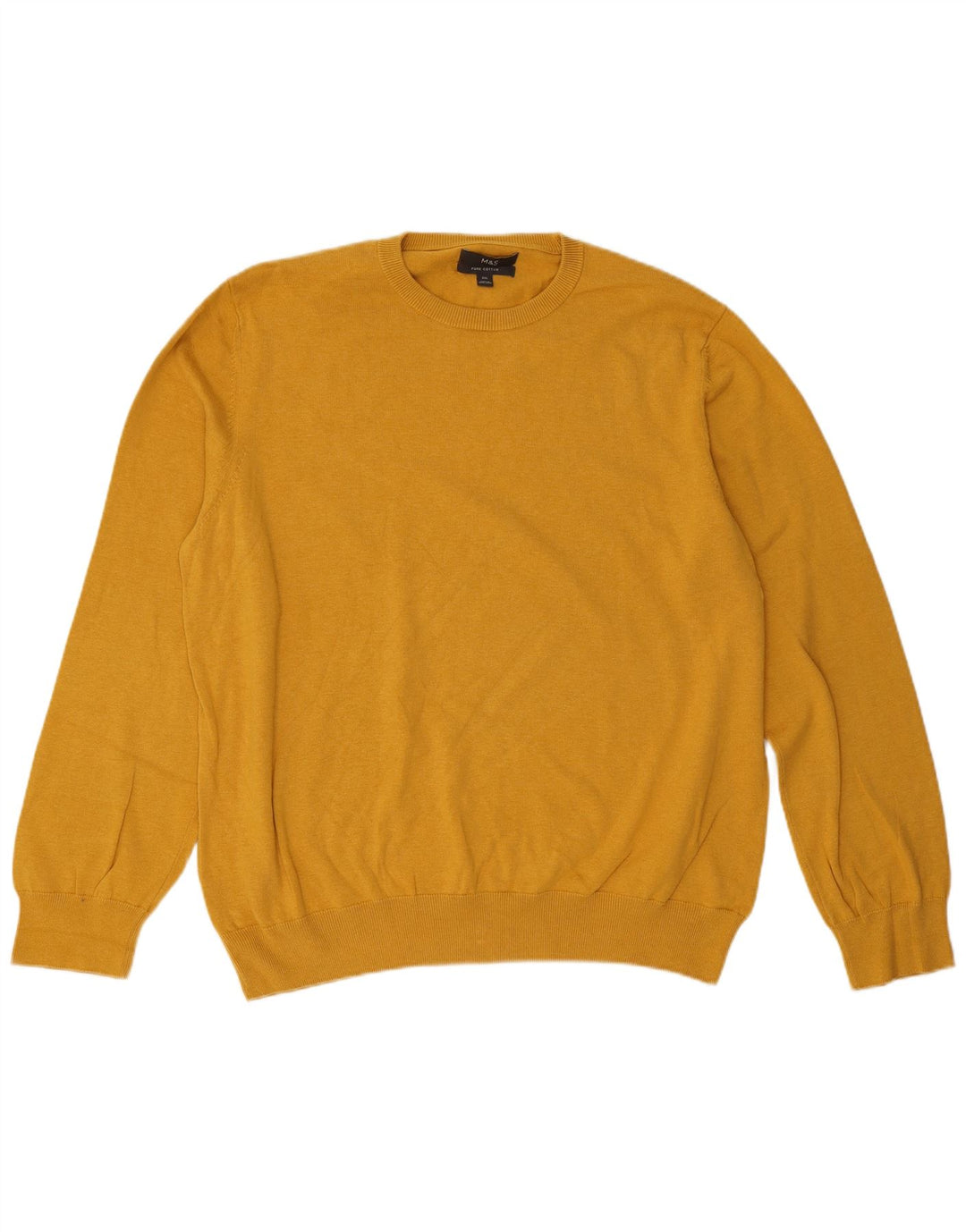 Marks & Spencer Pull col rond pour homme 2XL Jaune
