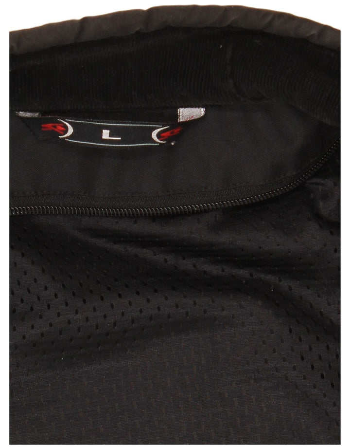 Spyke Veste bomber graphique pour homme UK 40 Large Noir Colourblock Biker