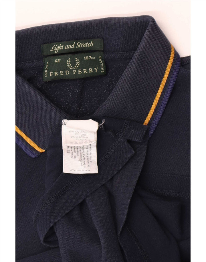 Fred Perry Polo Léger et Stretch Homme Bleu Marine Moyen Coton