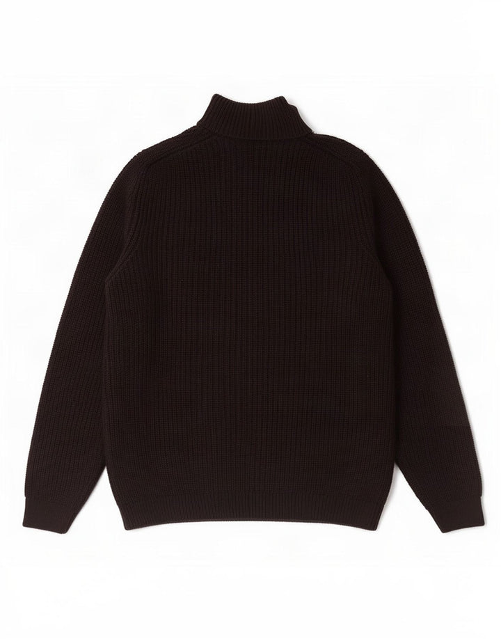 Zara Pull Col Roulé Homme Noir Moyen Coton