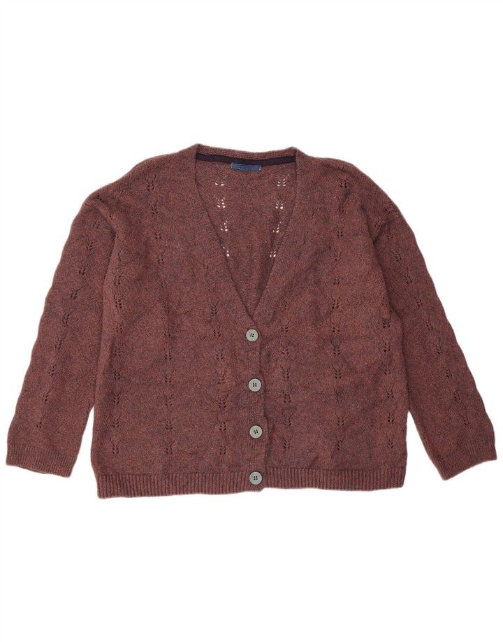 White Stuff Cardigan coupe ample pour femme UK 14 Acrylique marron moyen