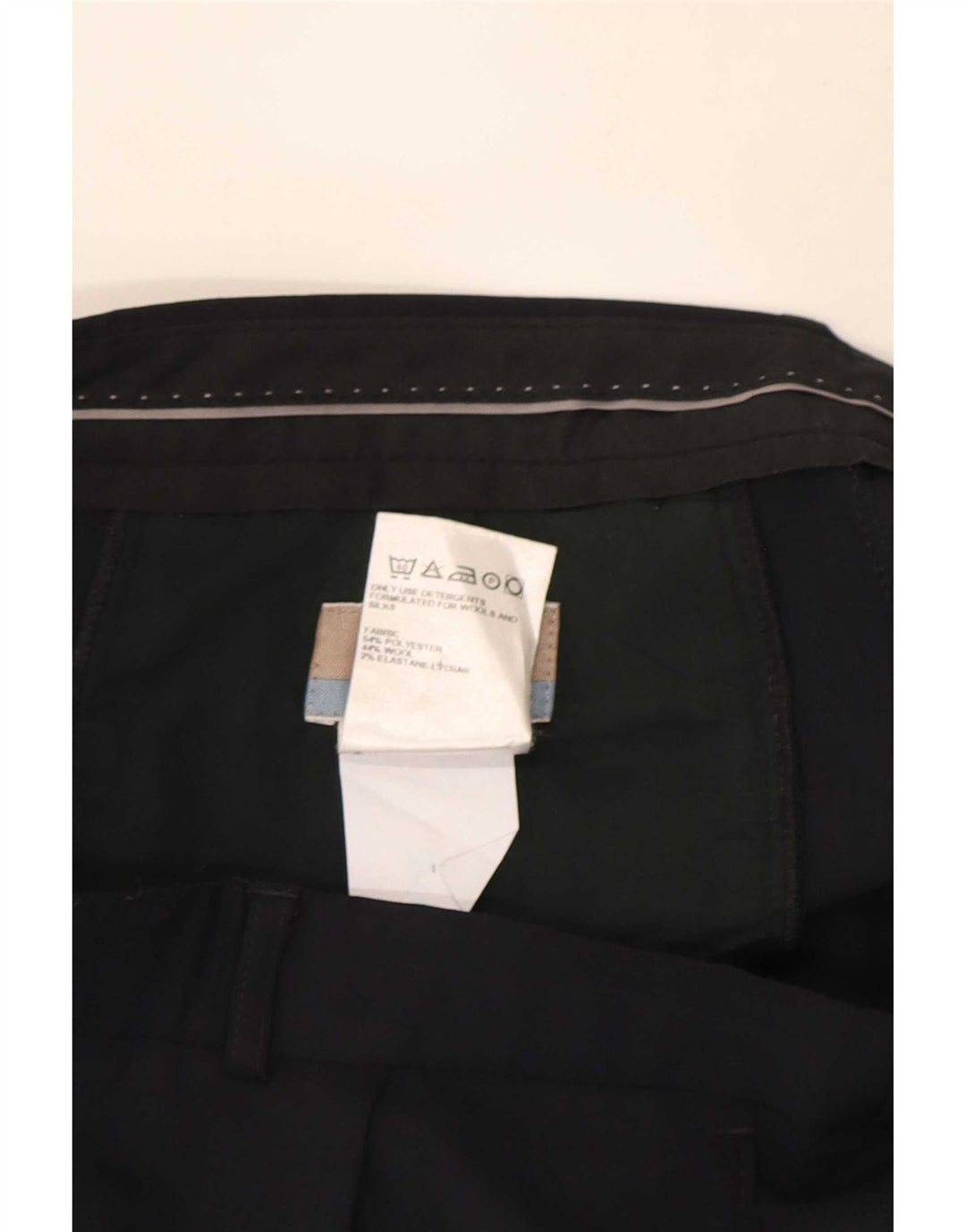 Marks & Spencer Pantalon de costume pour homme W34 L31 Bleu marine Polyester