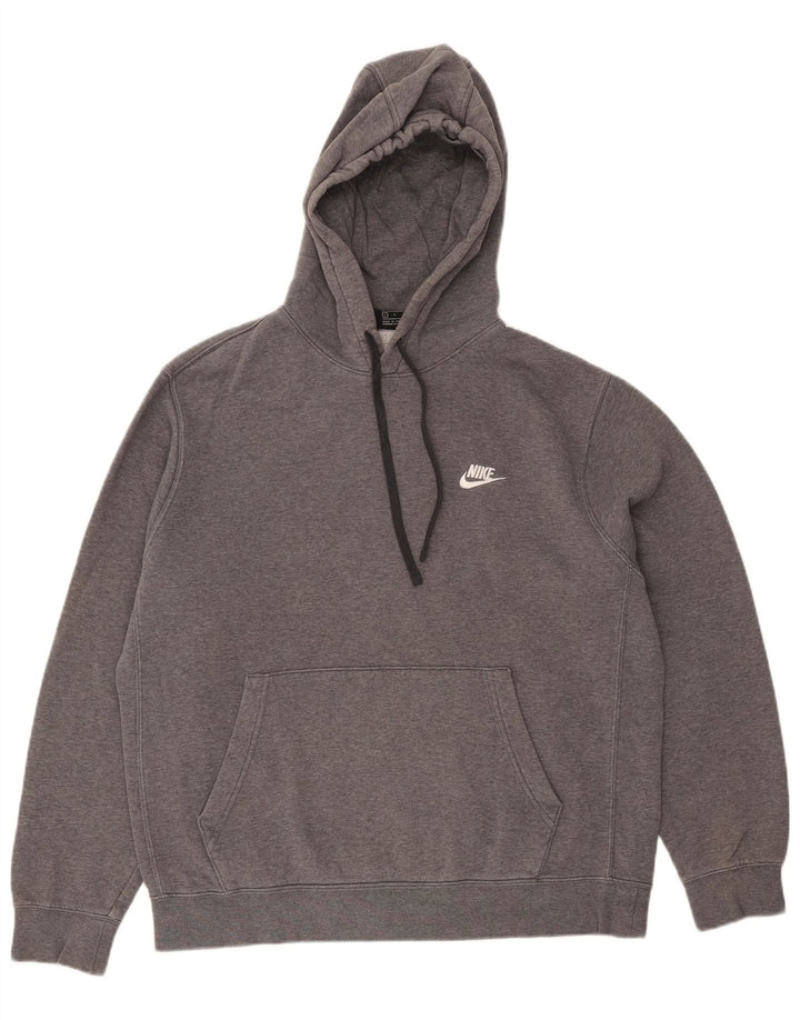 NIKE Pull à capuche pour homme en coton moucheté gris grand