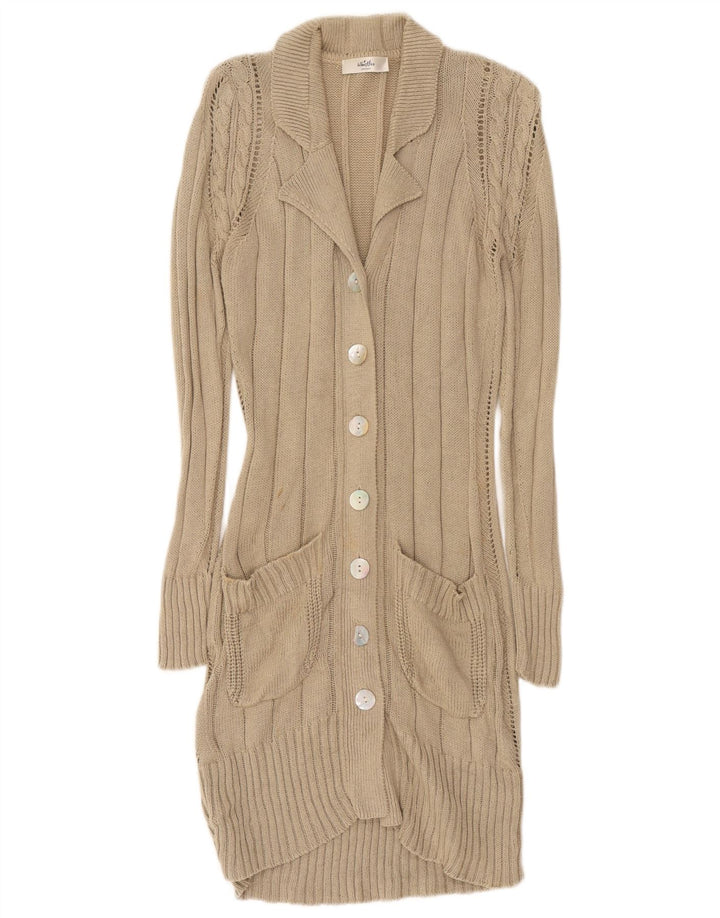 Whistler Pull cardigan long pour femme UK 14 Gris moyen