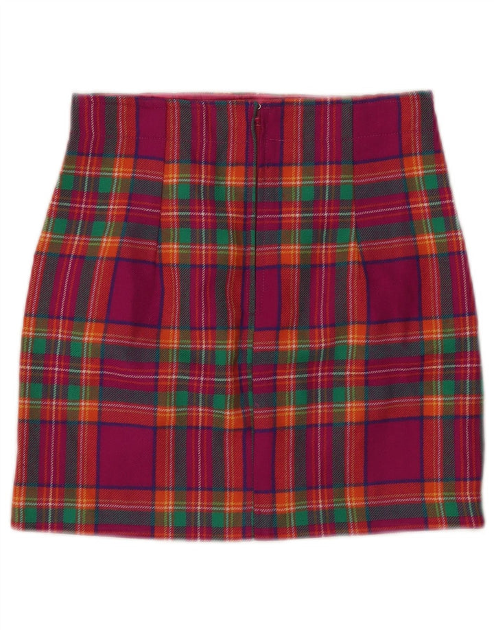 VINTAGE Mini jupe femme W24 XS carreaux roses