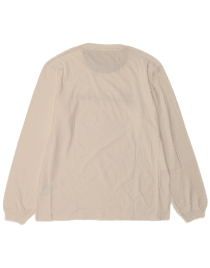 Champion Haut graphique à manches longues pour homme XL en coton blanc