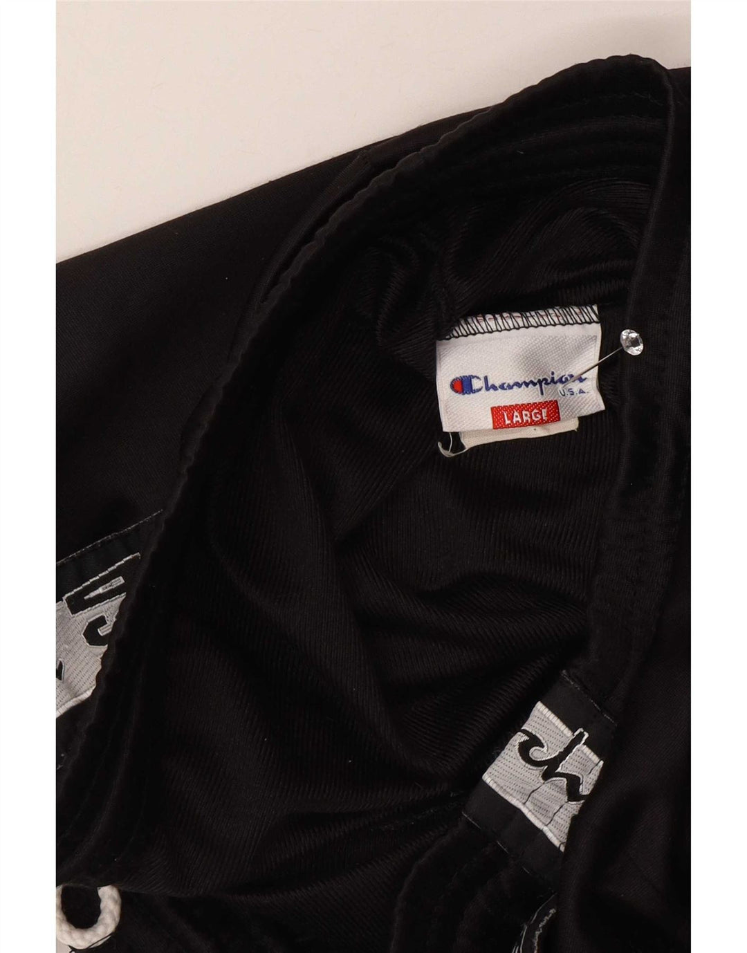 Champion Pantalon de Survêtement Graphique Homme Large Noir Colorblock Polyester