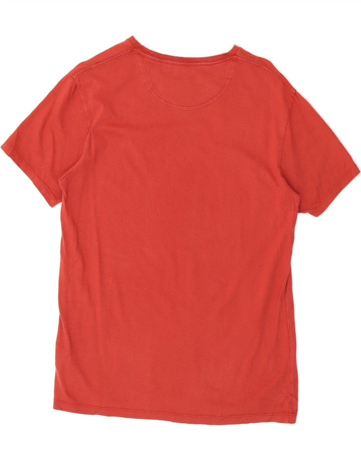 TIMBERLAND Mens Slim Fit T-Shirt Top Medium Red Cotton Vintage Timberland and Second-Hand Timberland from Messina Hembry 