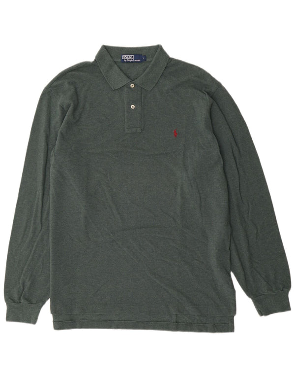 Polo Ralph Lauren Polo à manches longues pour hommes grand coton vert