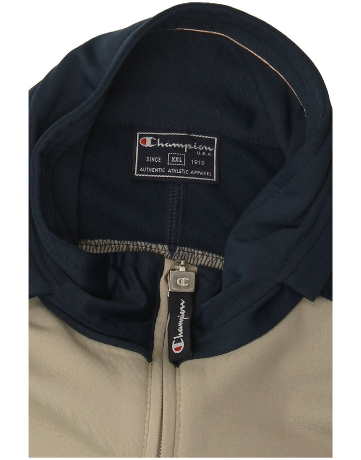 Champion Veste de survêtement pour homme 2XL Beige Colourblock