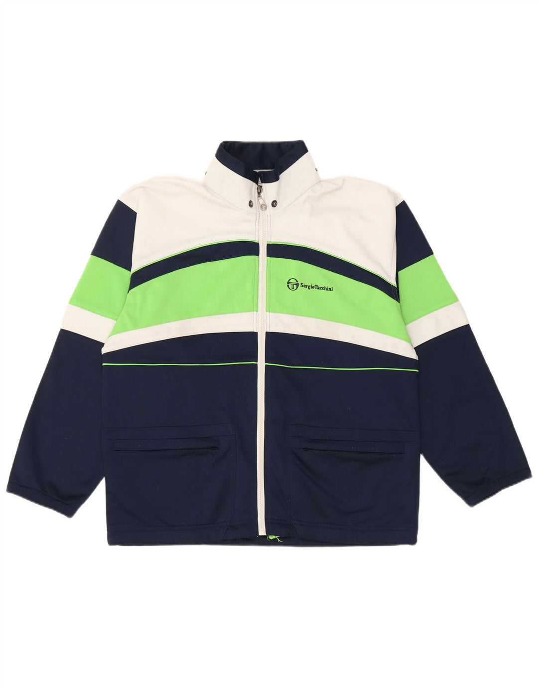 Sergio Tacchini Veste de survêtement pour homme Small Bleu marine Colourblock