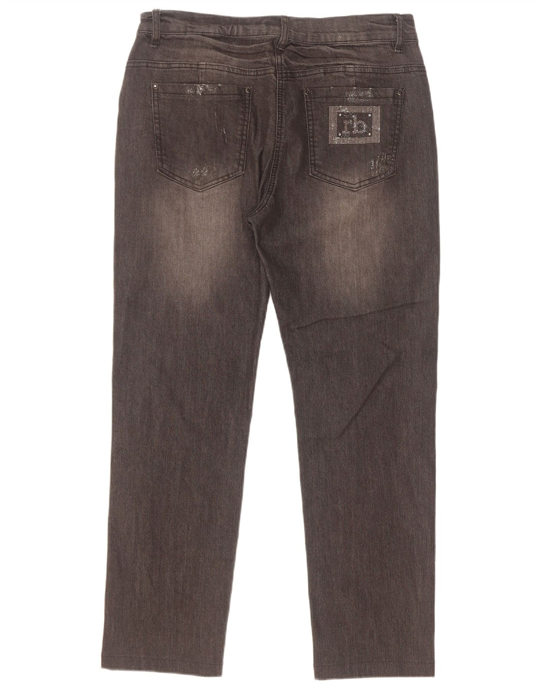 Roccobarocco Jean droit femme W32 L28 coton noir