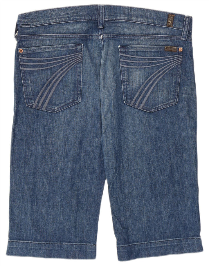 7 For All Mankind Short en Jean Femme W31 Coton Bleu Moyen
