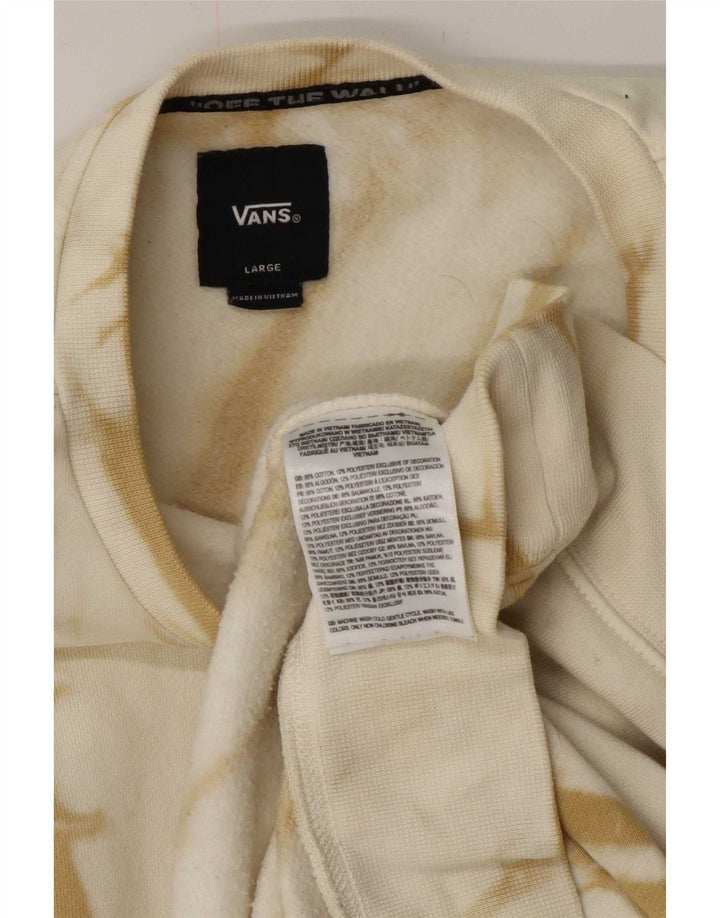 Vans Sweat-shirt graphique pour homme en coton blanc cassé Tie Dye