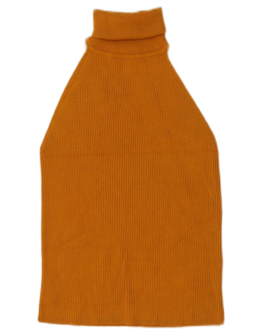 Zara Womens Crop Halter Top UK 8 Petit Jaune