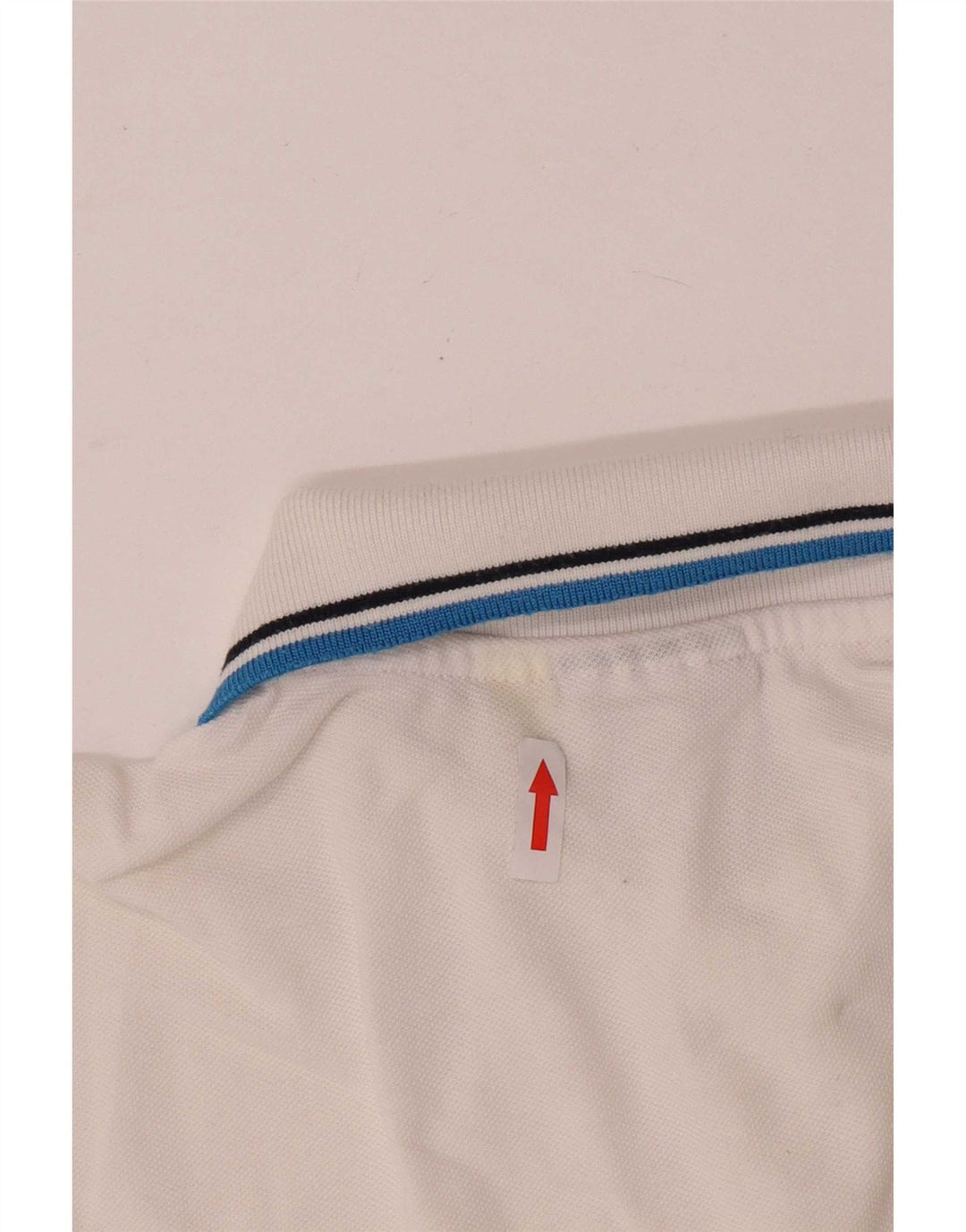 Diadora Polo Homme Coton Rayé Blanc Moyen