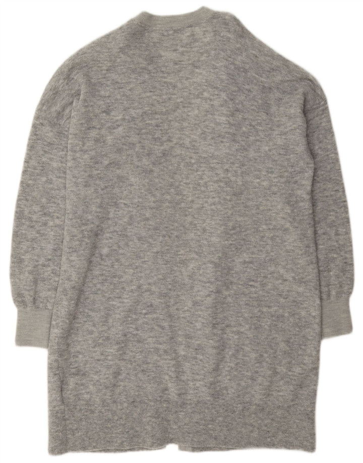 Tommy Hilfiger Pull cardigan long surdimensionné pour femme UK 10 Petit Gris
