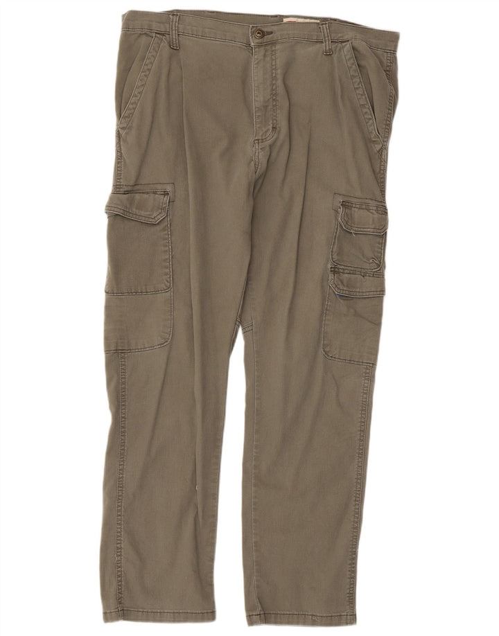 Wrangler Pantalon cargo fuselé régulier pour homme W36 L30 en coton vert
