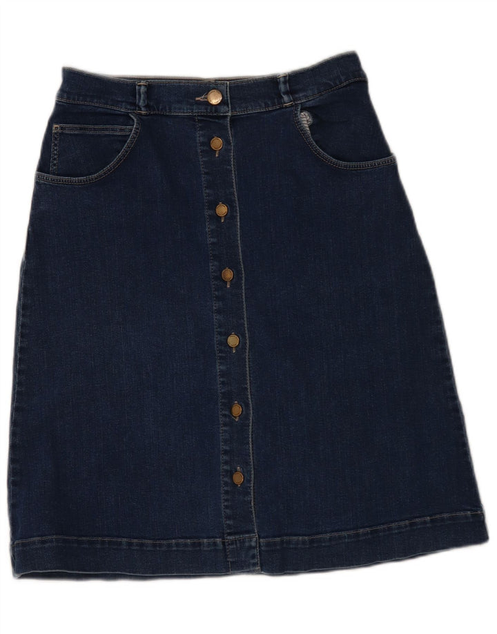 Massimo Dutti Jupe en jean pour femme EU 40 Medium W30 Bleu marine Coton