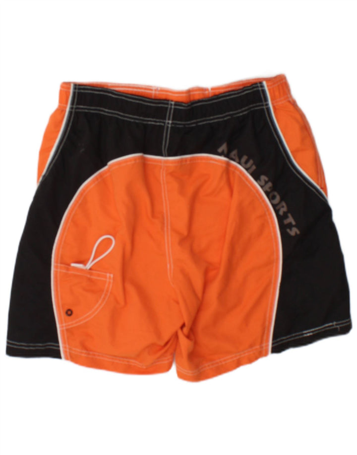 Maui and Sons Short de bain pour homme en polyester color block grand orange