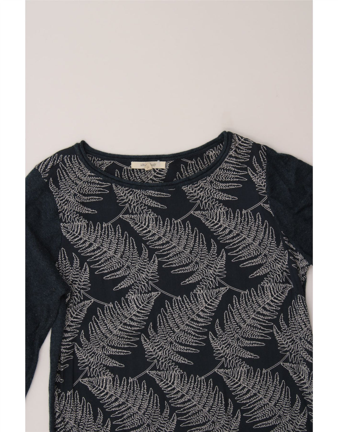 WHITE STUFF Womens Abstract Pattern Jumper Dress UK 10 Small  Navy Blue Vintage White Stuff and Second-Hand White Stuff from Messina Hembry 