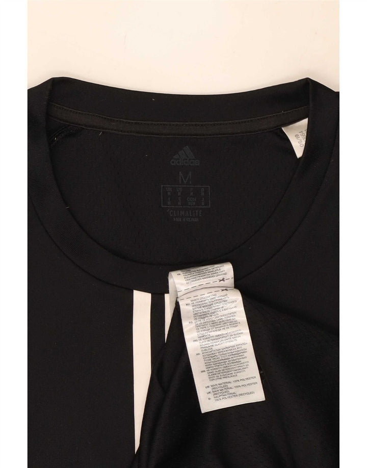 Adidas Hommes Climalite Haut À Manches Longues Moyen Noir Polyester