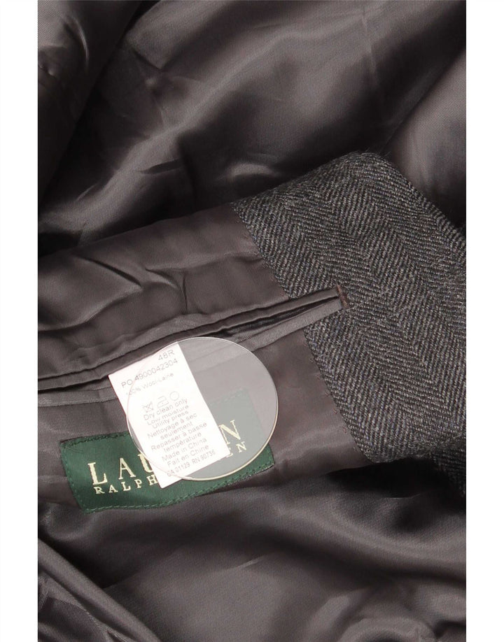 Ralph Lauren Veste blazer coupe régulière pour homme UK 48 3XL Gris à chevrons