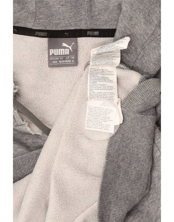 Puma Pull à Capuche Graphique Homme Gris Moyen Moucheté Coton