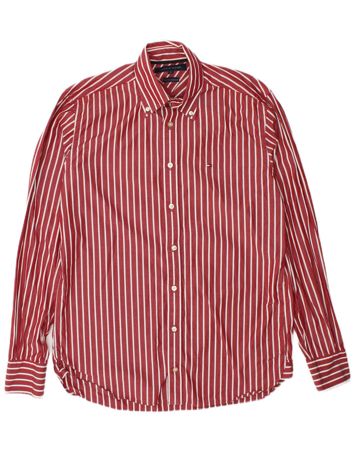 Tommy Hilfiger Chemise Homme Petit Coton Rayé Rouge