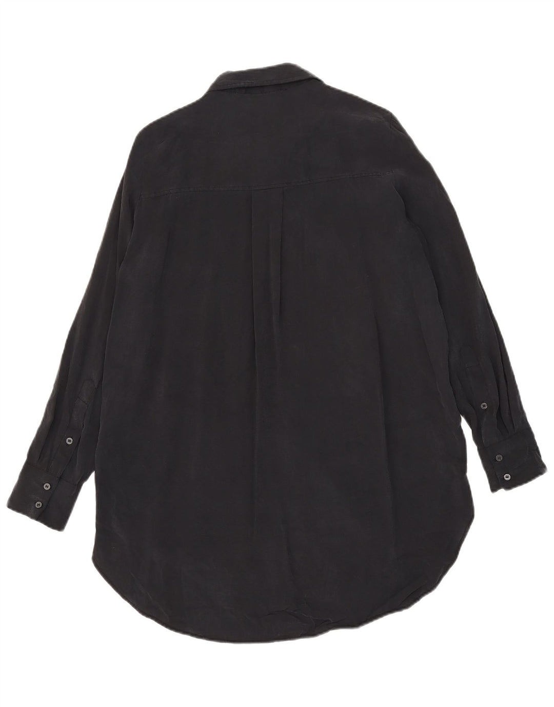ZARA Robe chemise pour femme UK 44 Medium Noir Modal