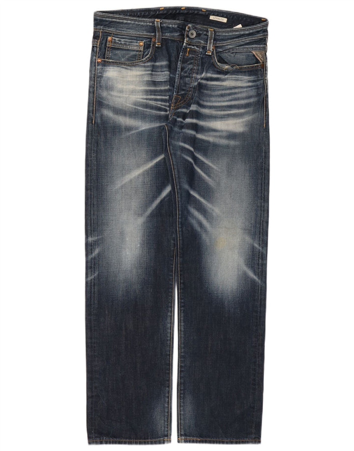 Replay Jean Droit Lenaldo Homme W33 L32 Bleu