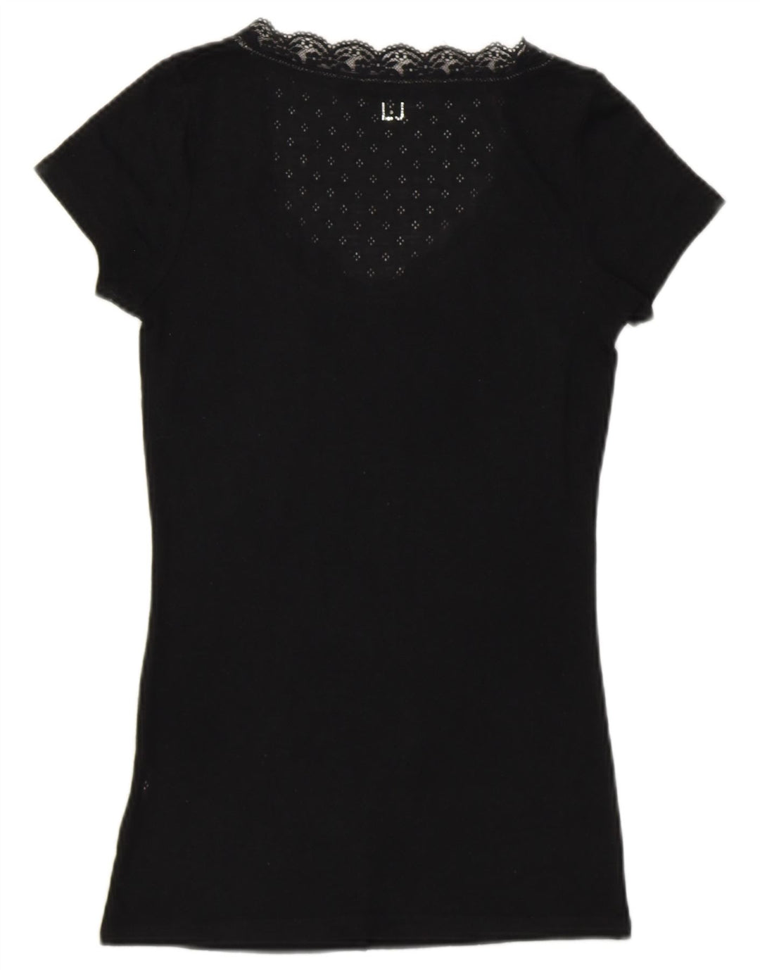 Liu Jo T-Shirt Femme Top UK 8 Small Noir