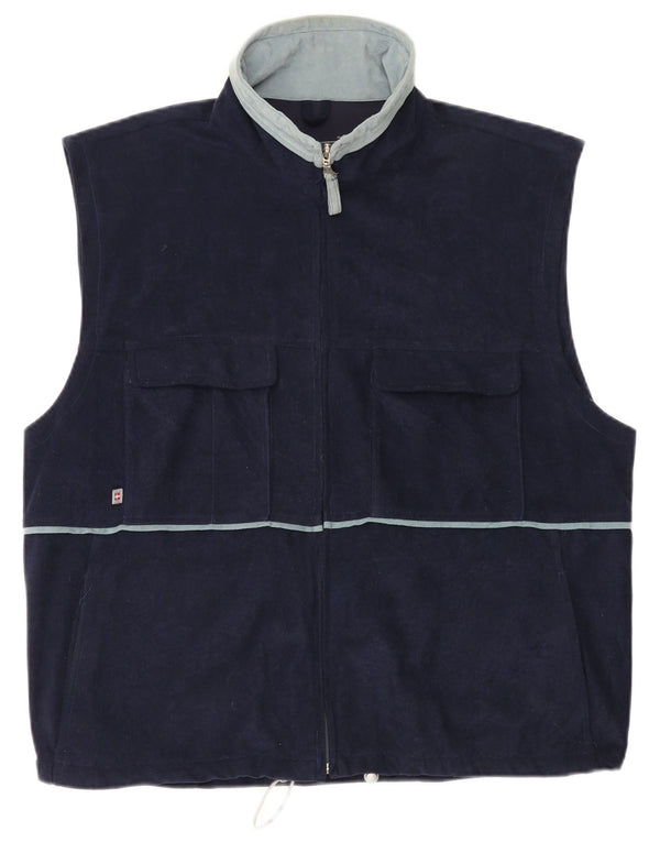 MC Kee's Gilet Homme UK 42 XL Bleu Marine Polyester