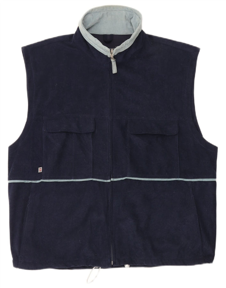 MC Kee's Gilet Homme UK 42 XL Bleu Marine Polyester