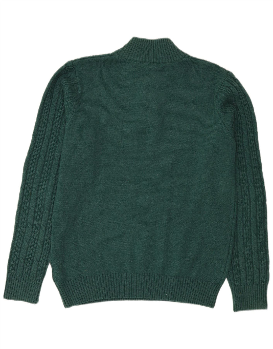 Crew Clothing Pull à col boutonné pour homme en nylon vert moyen