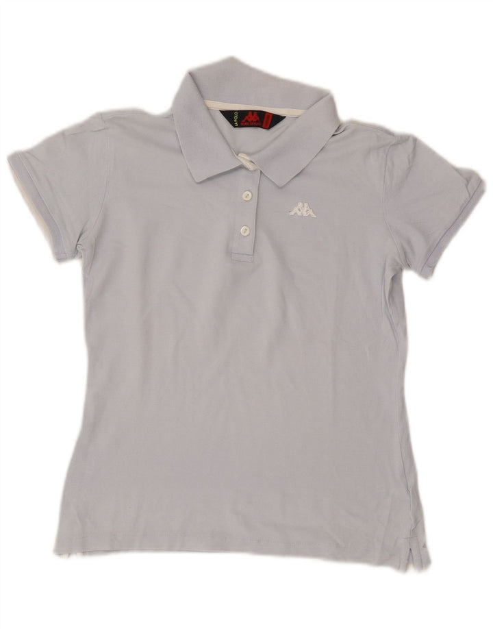 Kappa Polo Femme UK 12 Bleu Moyen Coton