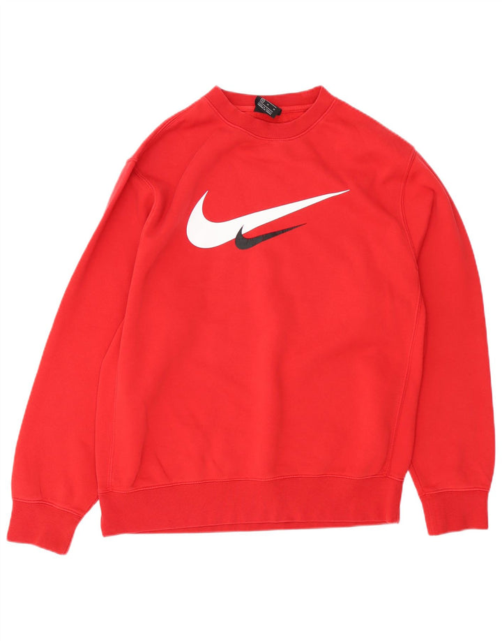 NIKE Sweat-shirt graphique pour homme en coton rouge moyen