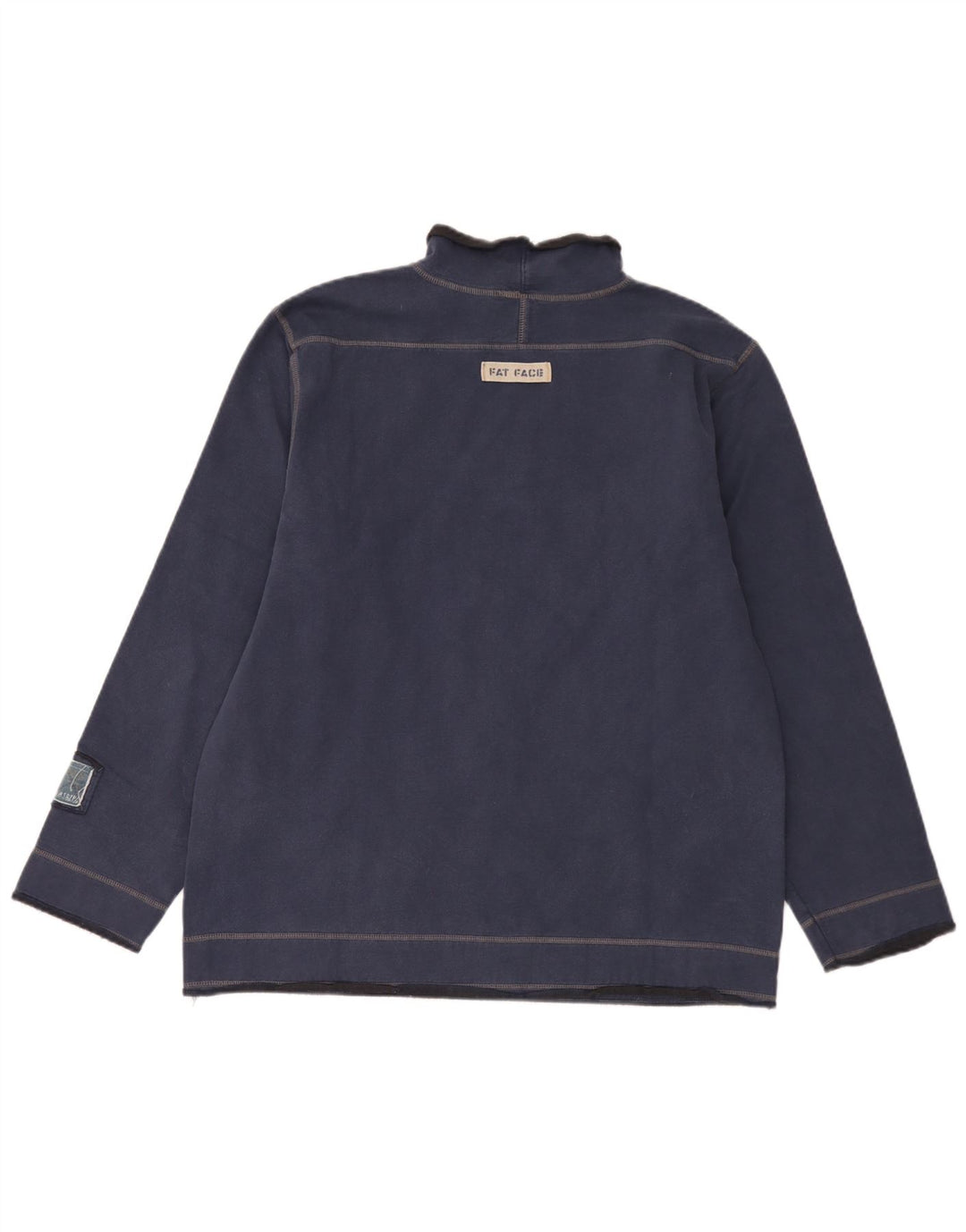 Fat Face Top Homme Manches Longues Bleu Marine Moyen Coton