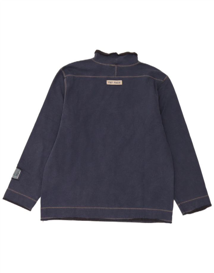 Fat Face Top Homme Manches Longues Bleu Marine Moyen Coton
