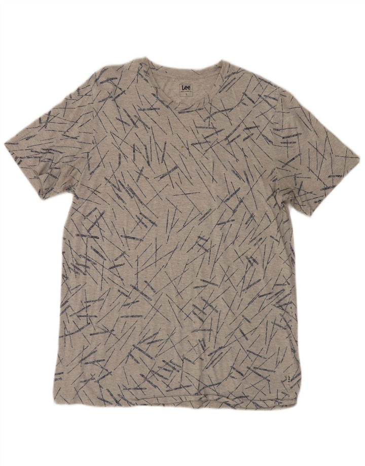 Lee T-Shirt Homme Petit Gris Rayé Coton