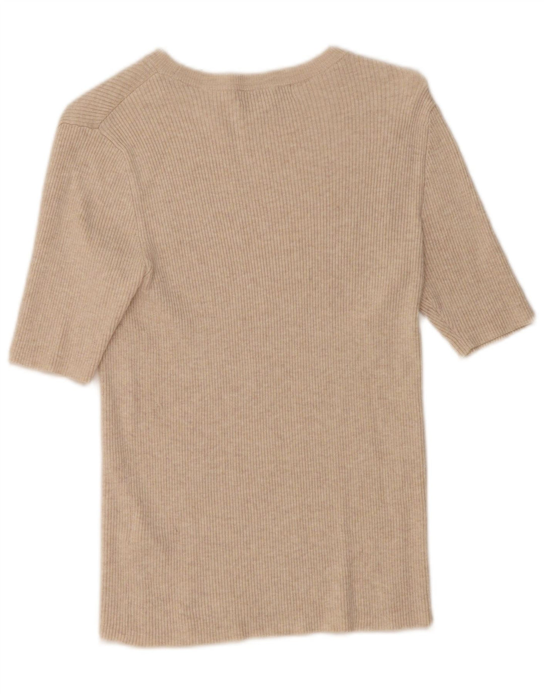 Marks & Spencer T-Shirt Femme UK 12 Beige Moyen Viscose