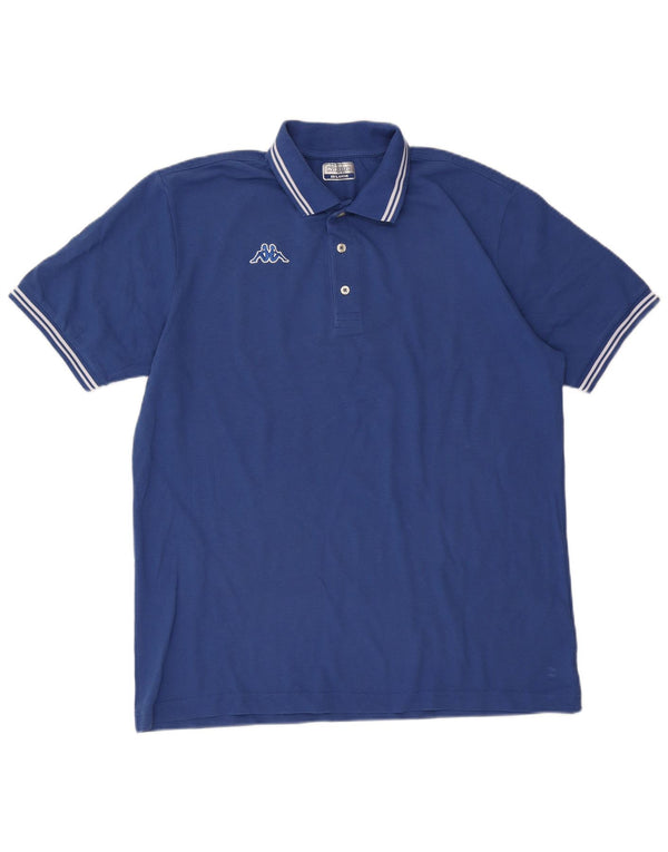 Kappa Polo Homme 2XL Bleu Rayé Coton