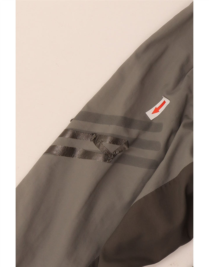 Adidas Veste de pluie pour homme UK 40 Large Gris Colorblock Nylon