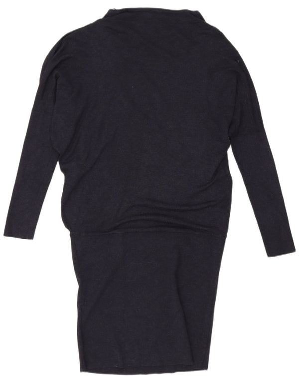 Phase Eight Robe à manches longues et taille basse pour femme UK 12 Bleu marine moyen