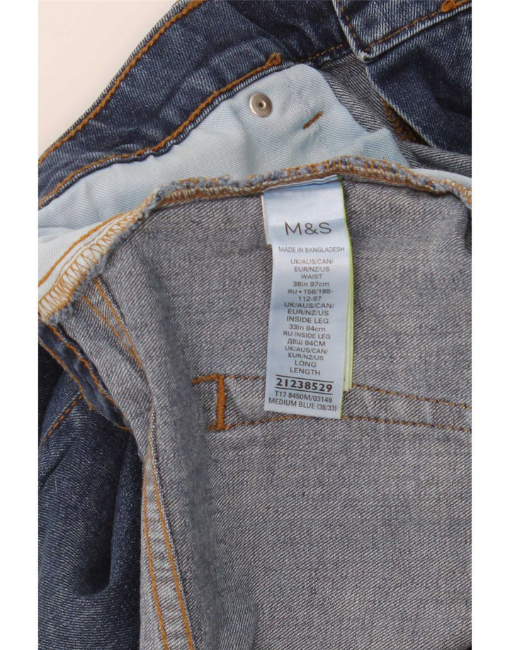 Marks & Spencer Jean droit régulier pour homme W38 L33 bleu coton