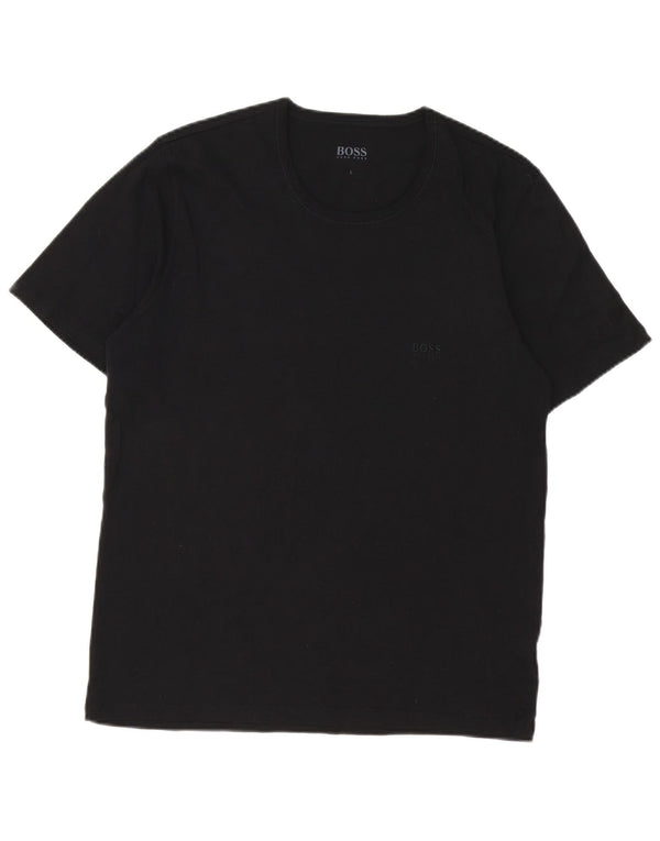 Hugo Boss Hommes T-Shirt Top Large Noir Coton