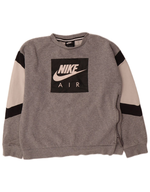 Nike Garçons Air Graphic Sweatshirt Jumper 13-14 ans XL Gris Colorblock