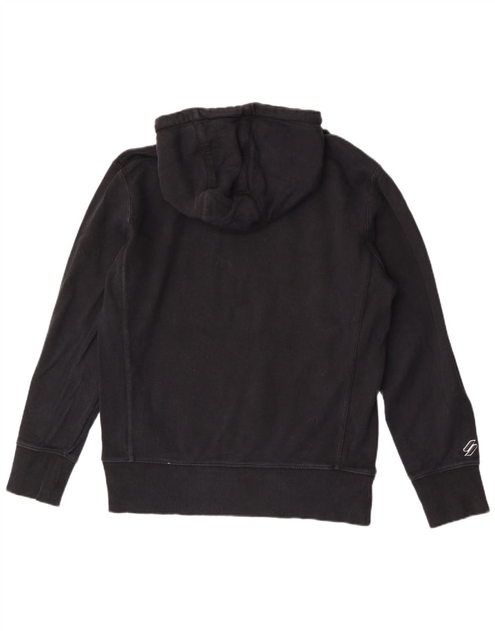 Superdry Pull à capuche en coton noir moyen pour homme