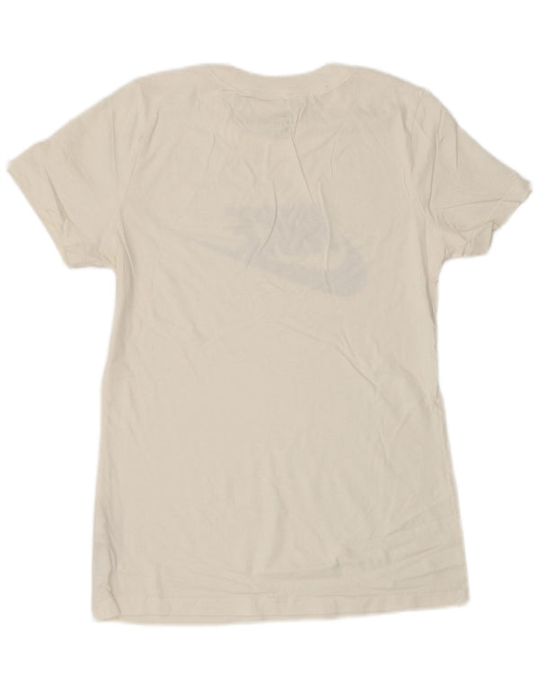NIKE T-shirt graphique pour femme UK 6 XS Blanc