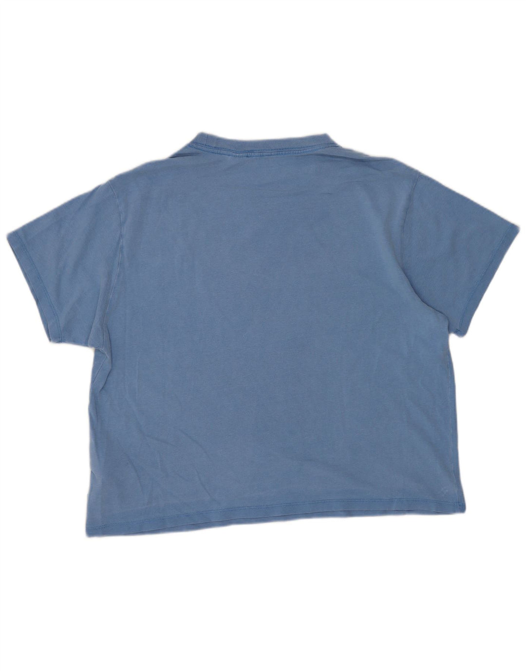 Levi's Crop Graphic T-Shirt Top Femme Bleu Moyen UK 14 Coton